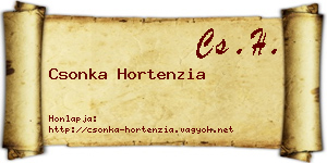 Csonka Hortenzia névjegykártya