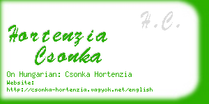 hortenzia csonka business card
